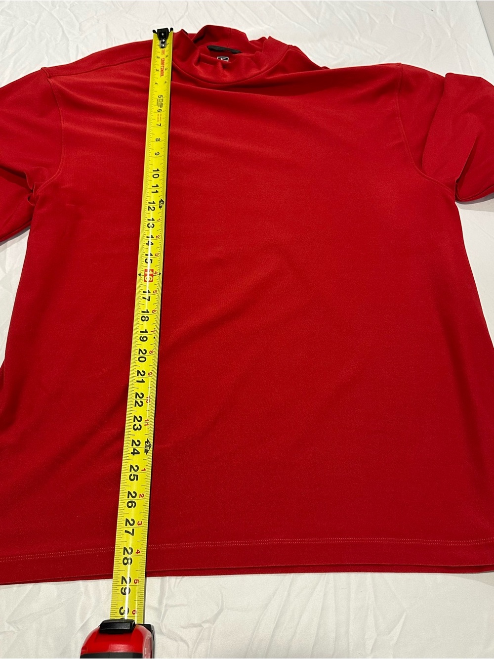 Nike Golf Dri-Fit UV Mock Neck Shirt Mens Large Red Royal Oaks Country Club - Picture 6 of 7